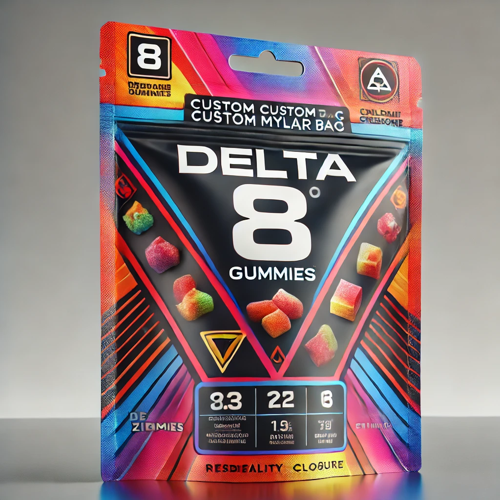 Custom Mylar Delta 8 Gummies